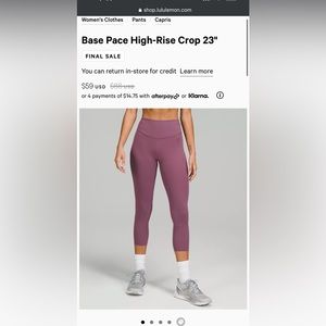 Lululemon Base Peace High-rise leggings